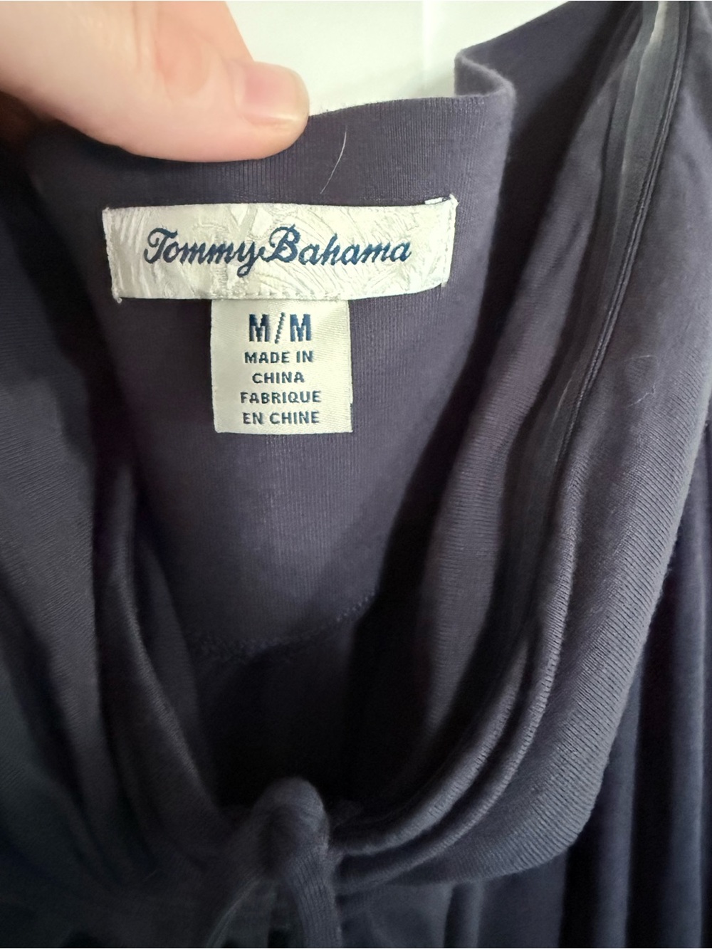 Tommy Bahama Navy Strapless Maxi with Front Tie - Picture 3 of 4